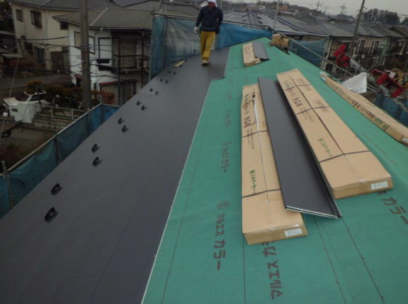 大屋根葺き替え工事